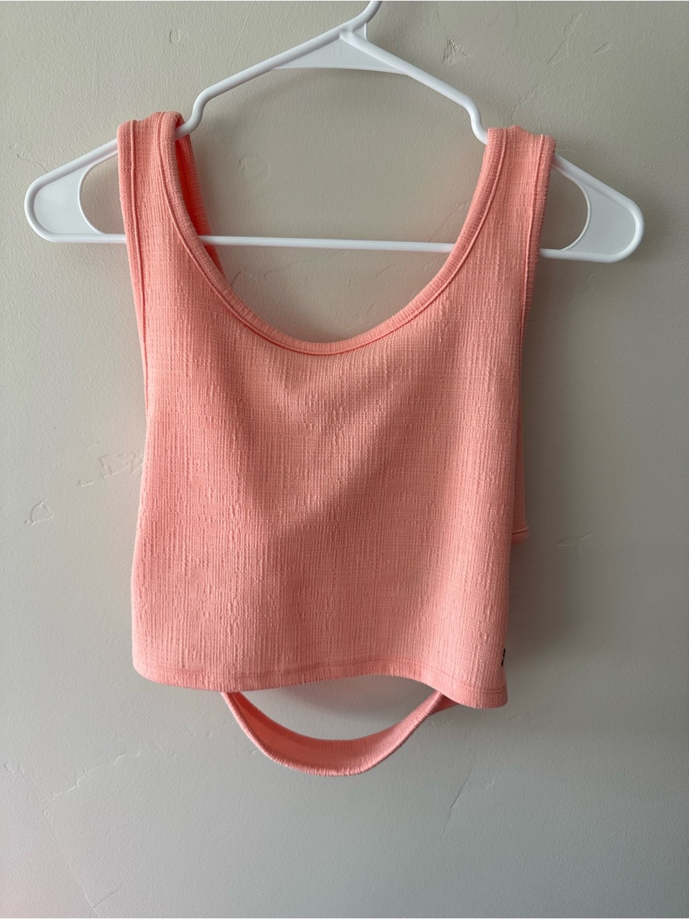 Roxy Coral Ribbed Scoop Tank - Peach Pink
